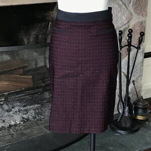 'Margaret M' Burgundy Bijou Skirt - Size Large